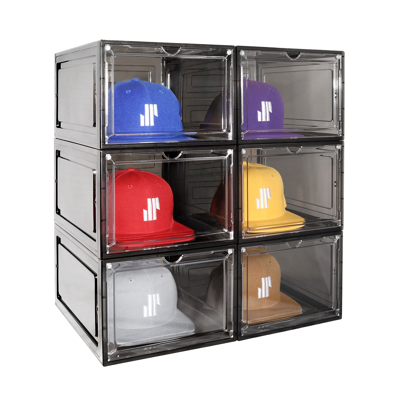 Hat Box Hat Storage Box Stackable Round Brim Hats Organizer - Temu
