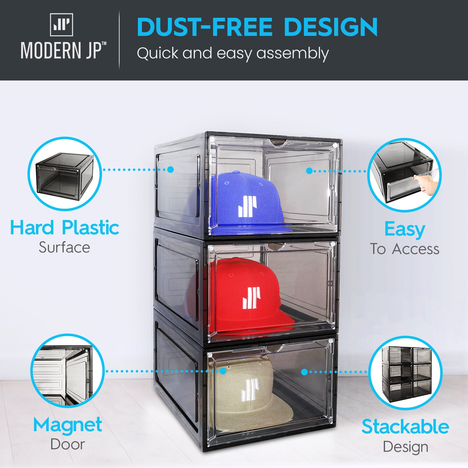 Buy 2 Pcs Hat Shaper Insert Baseball Cap Storage Box Desk Top Organizer  Shelf Lids Hats Neto Online