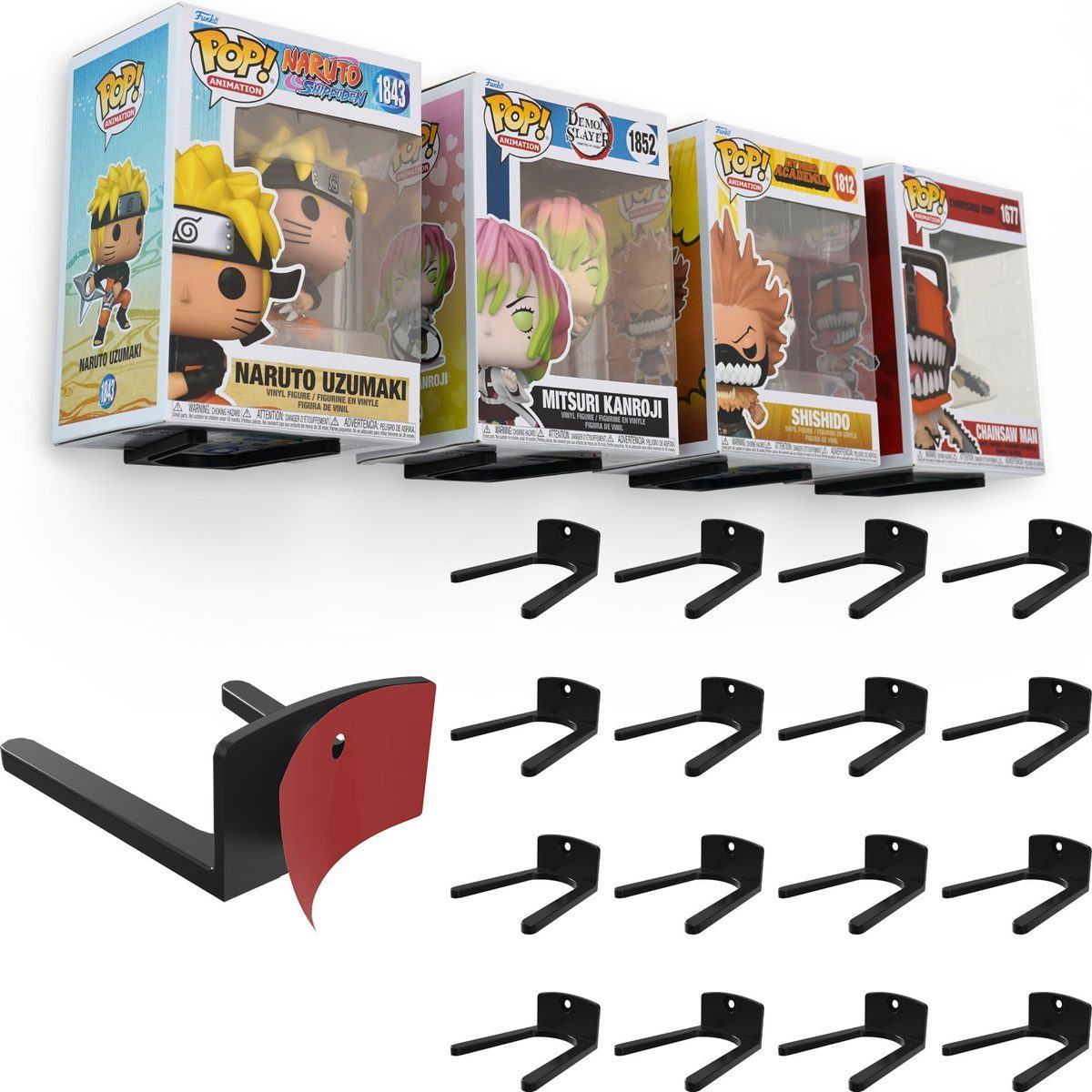 Modern JP Boxed Figure Shelf (wall shelf for boxed collectible figure) in Black