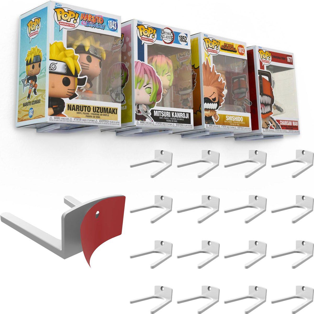Modern JP Boxed Figure Shelf (wall shelf for boxed collectible figure) in White