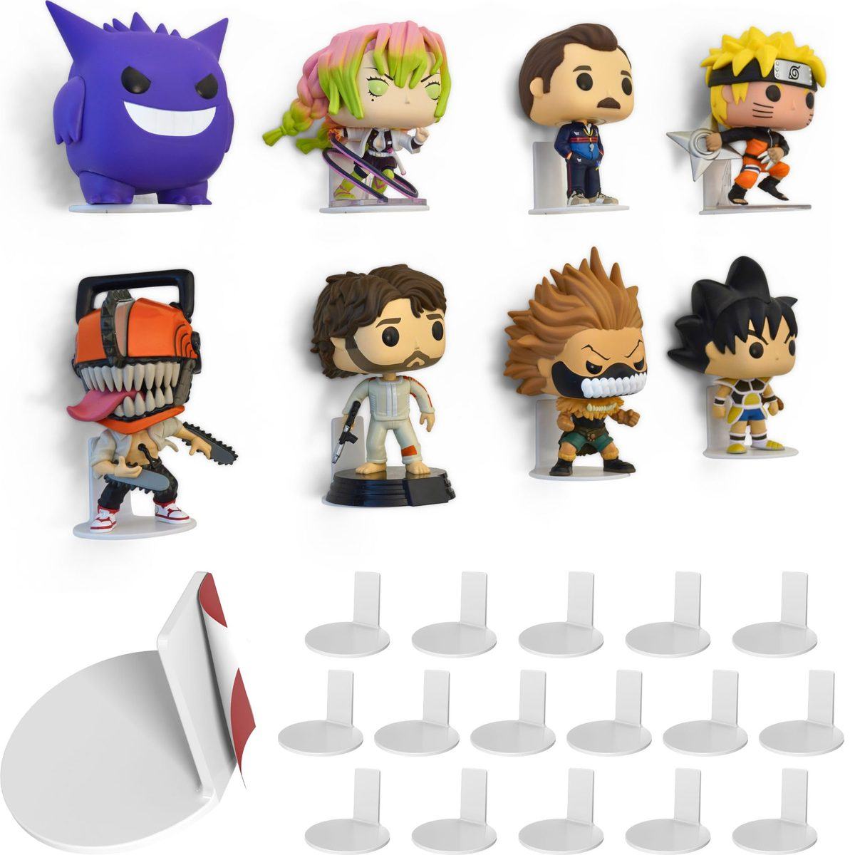 Modern JP Figure Wall Shelf (wall shelf for collectible figure) in White