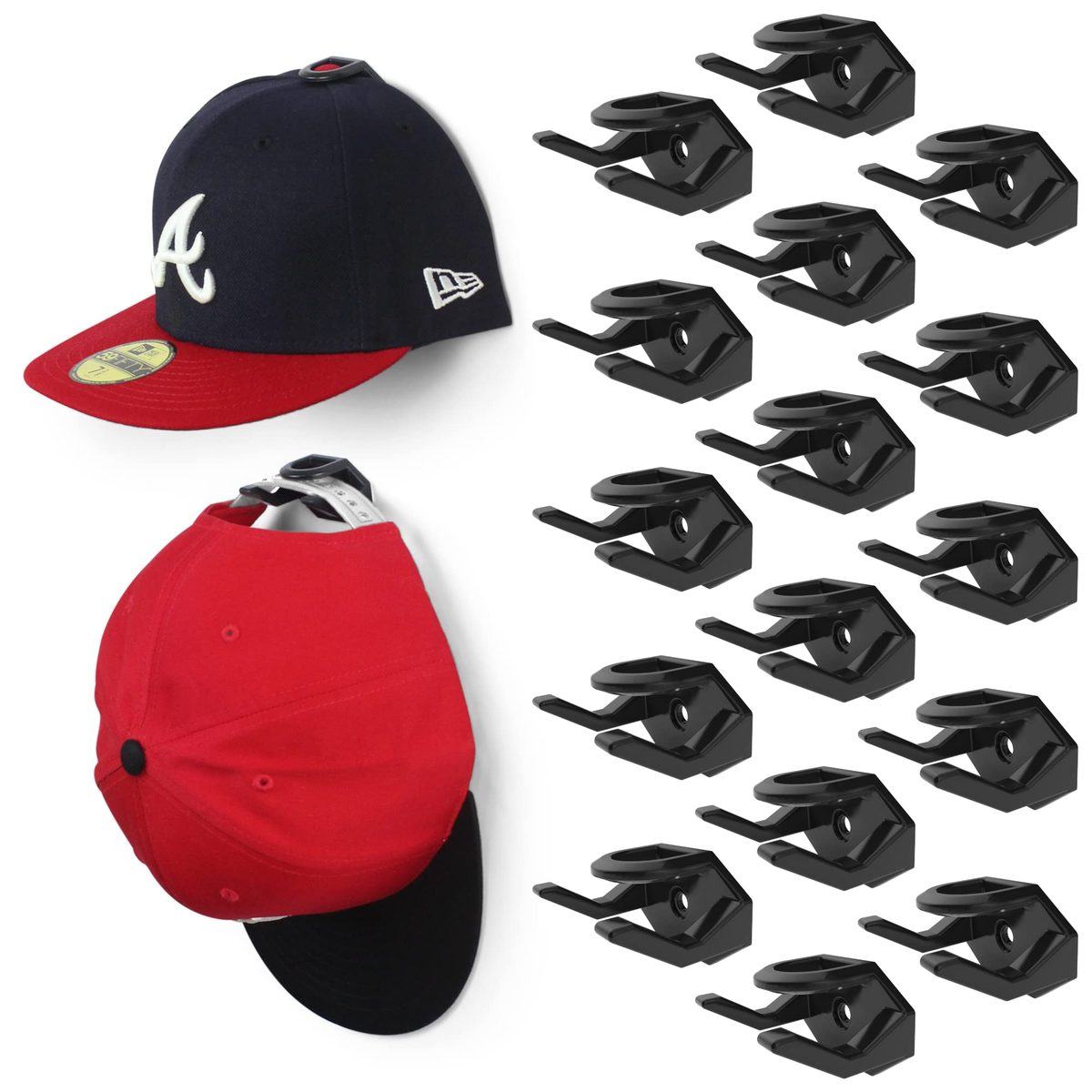 Modern JP Baseball Cap Display Hooks (baseball cap display hook) in Black