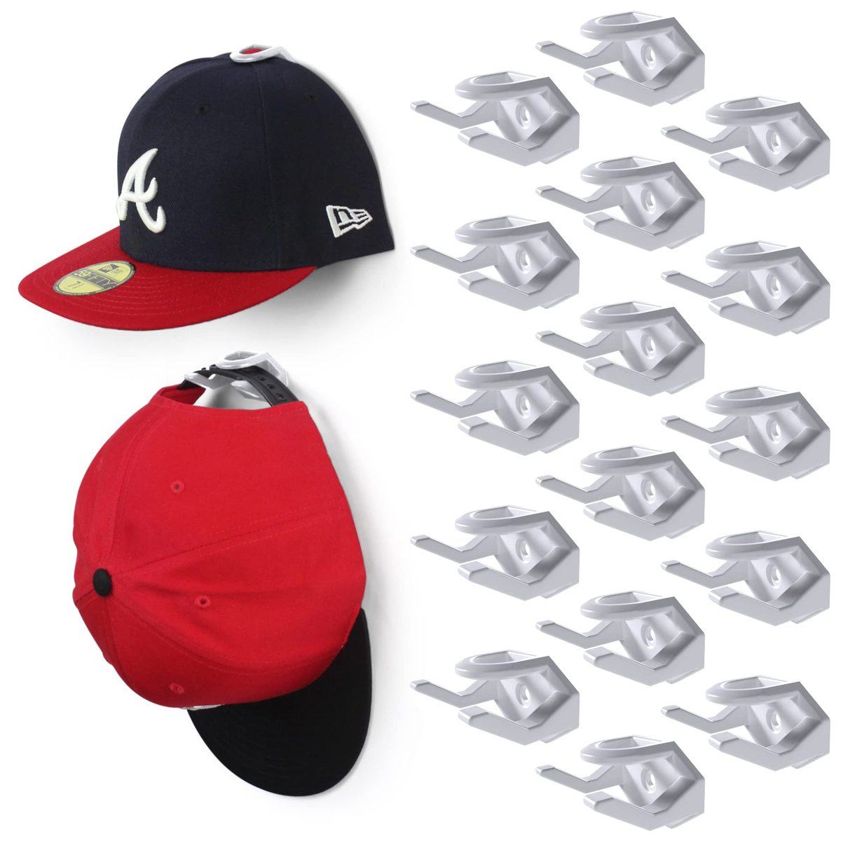 Modern JP Baseball Cap Display Hooks (baseball cap display hook) in White