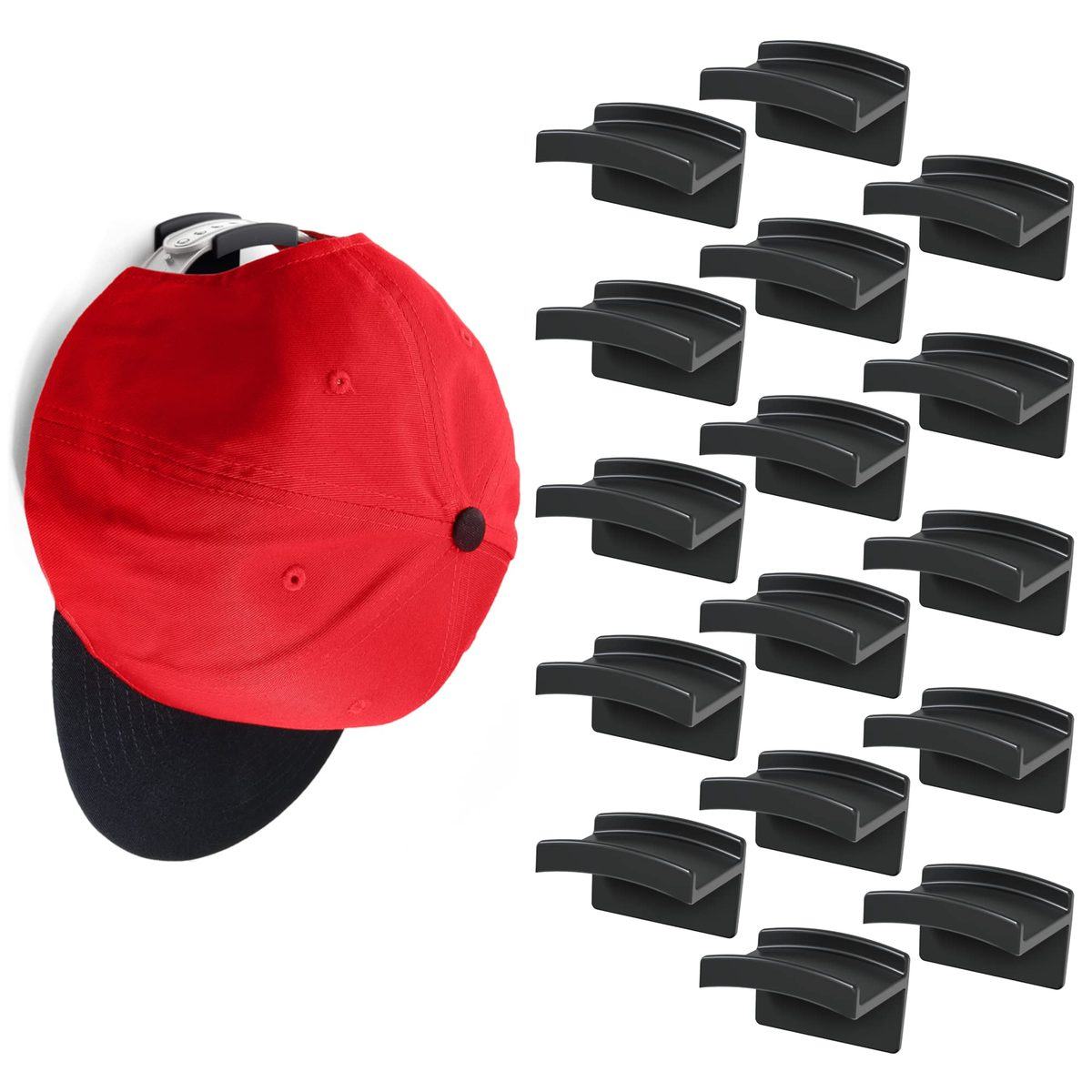 Modern JP Adhesive Hat Hooks (adhesive hat hook) in Black