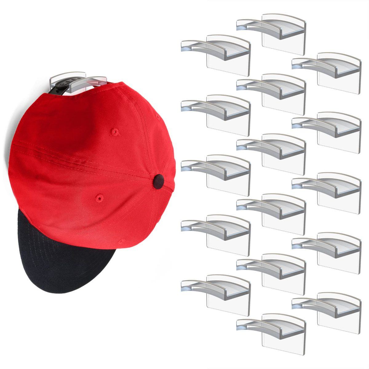 Modern JP Adhesive Hat Hooks (adhesive hat hook) in Clear