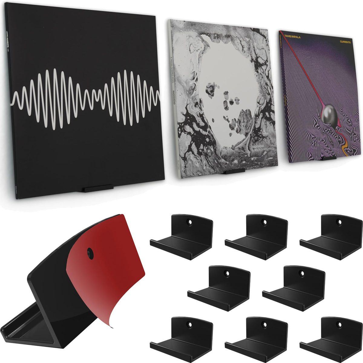 Modern JP Album Wall Display (vinyl record wall mount) in Black