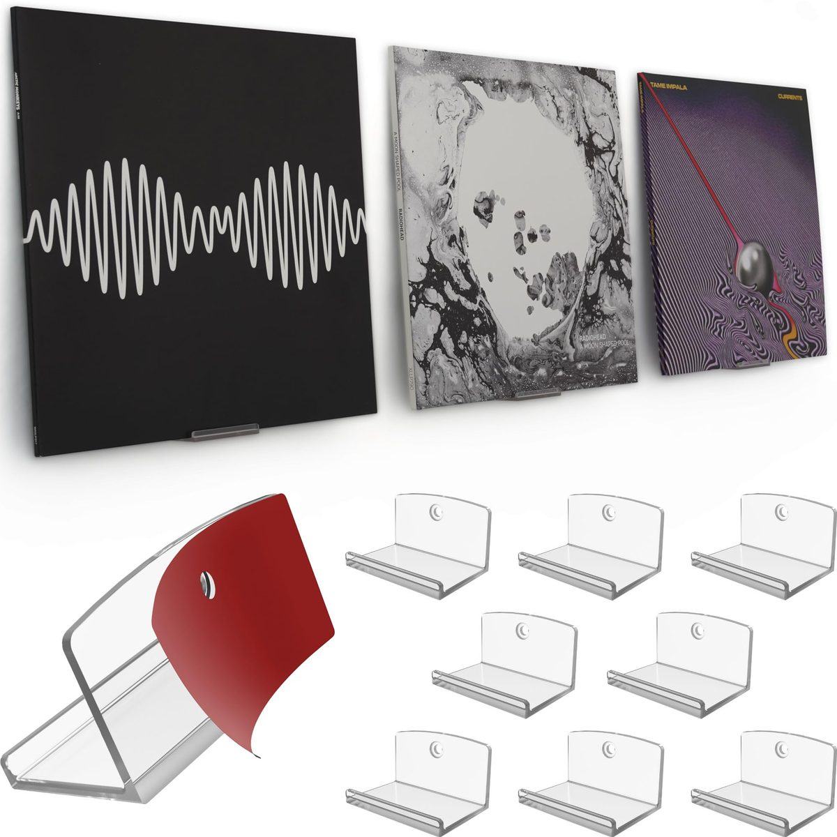 Modern JP Album Wall Display (vinyl record wall mount) in Clear