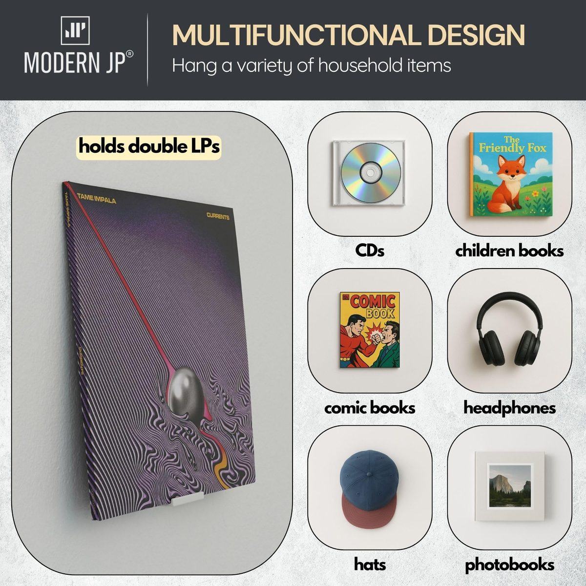 Modern JP Album Wall Display (vinyl record wall mount), photo 6